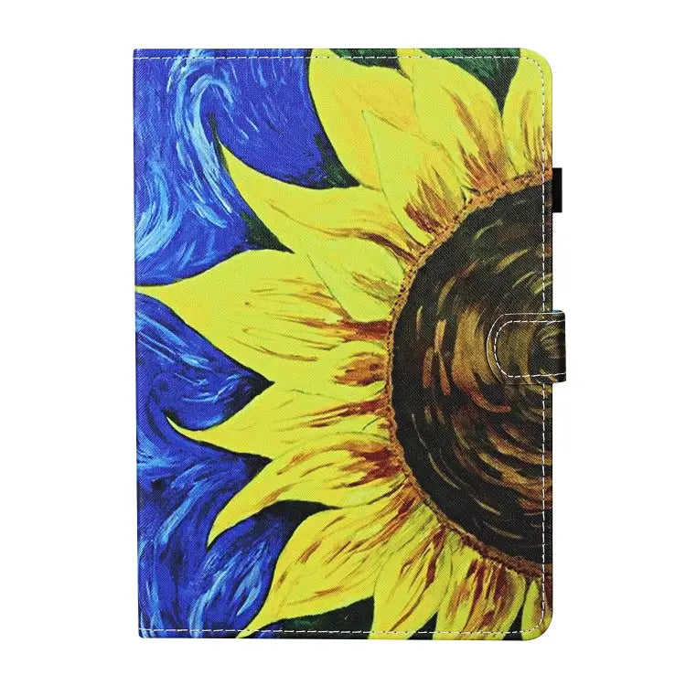 Colored Drawing Stitching Horizontal Flip Leather Case with Holder & Card Slots & Sleep / Wake-up Function For iPad