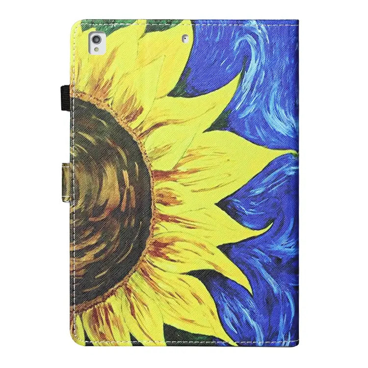 Colored Drawing Stitching Horizontal Flip Leather Case with Holder & Card Slots & Sleep / Wake-up Function For iPad