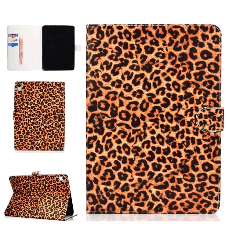 Colored Pattern Drawing Horizontal Flip PU Leather Case with Three-folding Holder & Sleep / Wake-up Function For iPad 5