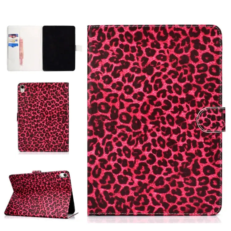 Colored Pattern Drawing Horizontal Flip PU Leather Case with Three-folding Holder & Sleep / Wake-up Function For iPad 5