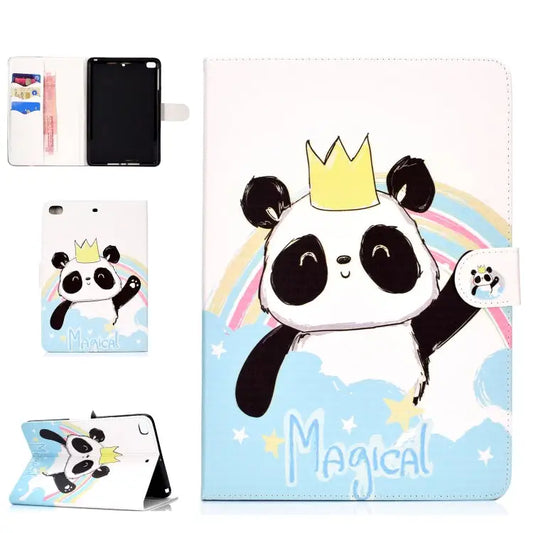 Colored Pattern Drawing Horizontal Flip PU Leather Case with Three-folding Holder & Sleep / Wake-up Function For Mini 1