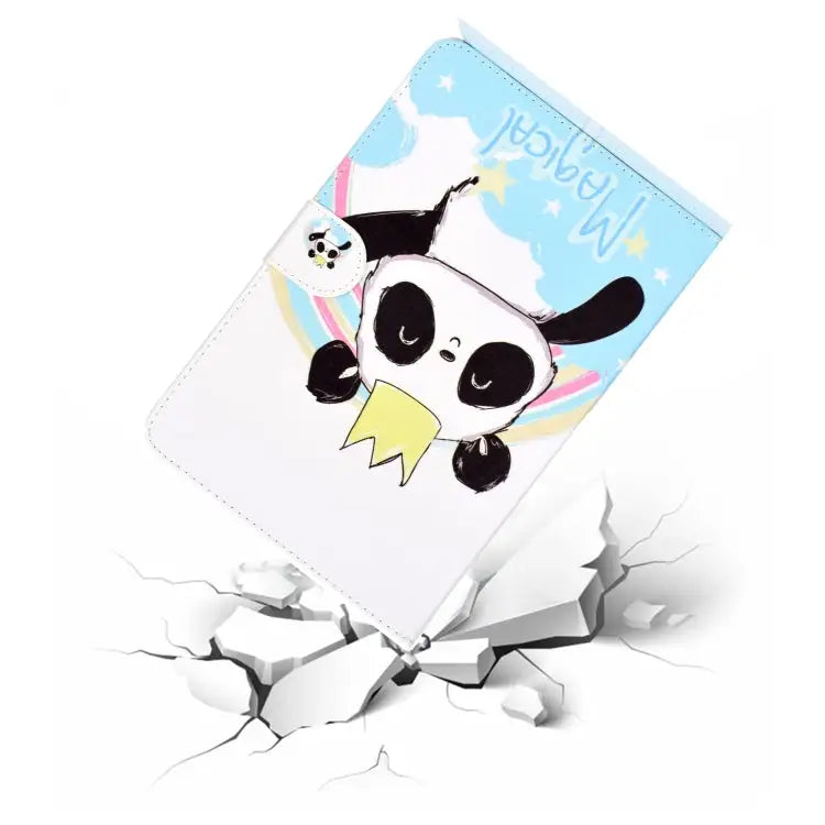 Colored Pattern Drawing Horizontal Flip PU Leather Case with Three-folding Holder & Sleep / Wake-up Function For iPad 5