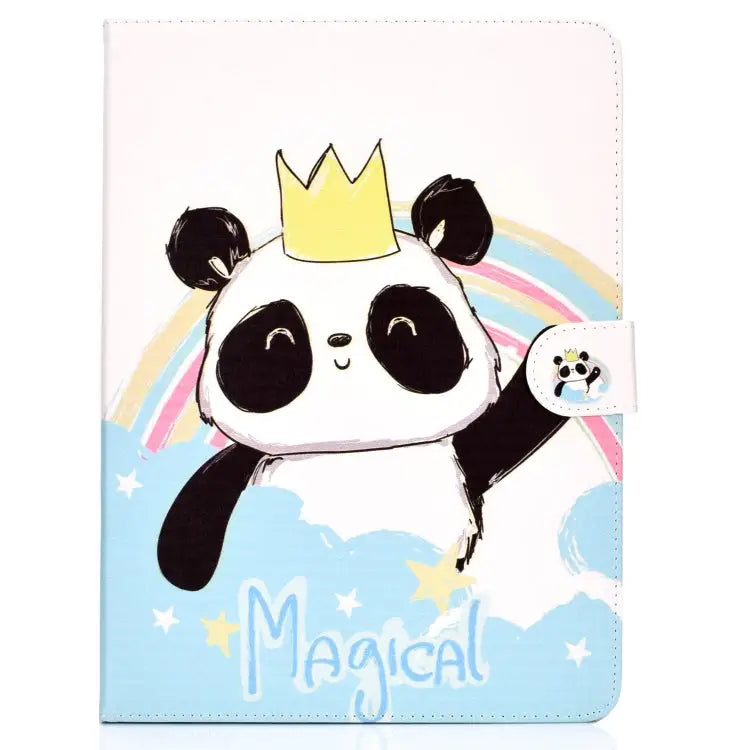 Colored Pattern Drawing Horizontal Flip PU Leather Case with Three-folding Holder & Sleep / Wake-up Function For iPad 5