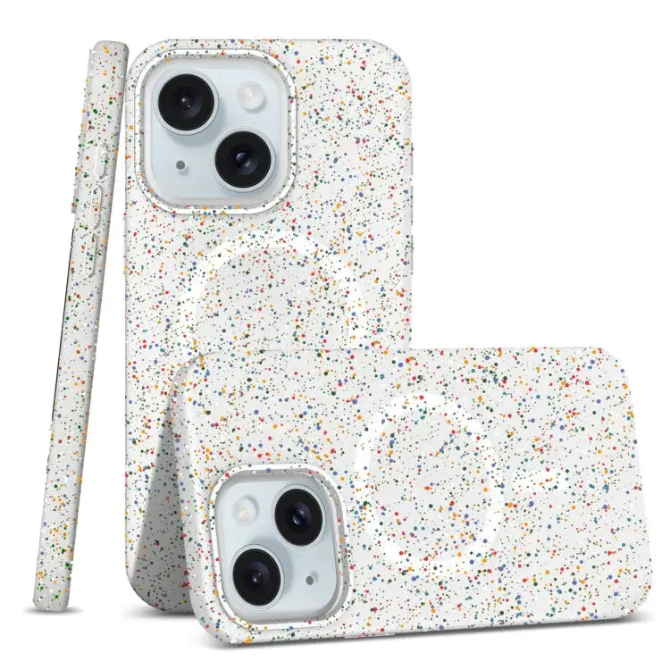 Colorful Frosted Magsafe PC Hybrid TPU Phone Case - For iPhone 15 Plus / White - Apple Accessories