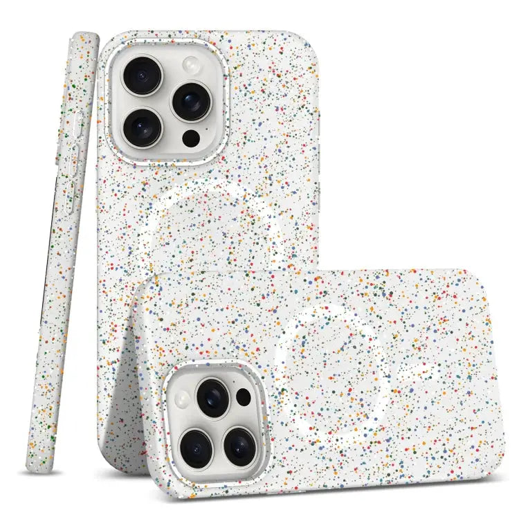 Colorful Frosted Magsafe PC Hybrid TPU Phone Case - For iPhone 15 Pro / White - Apple Accessories