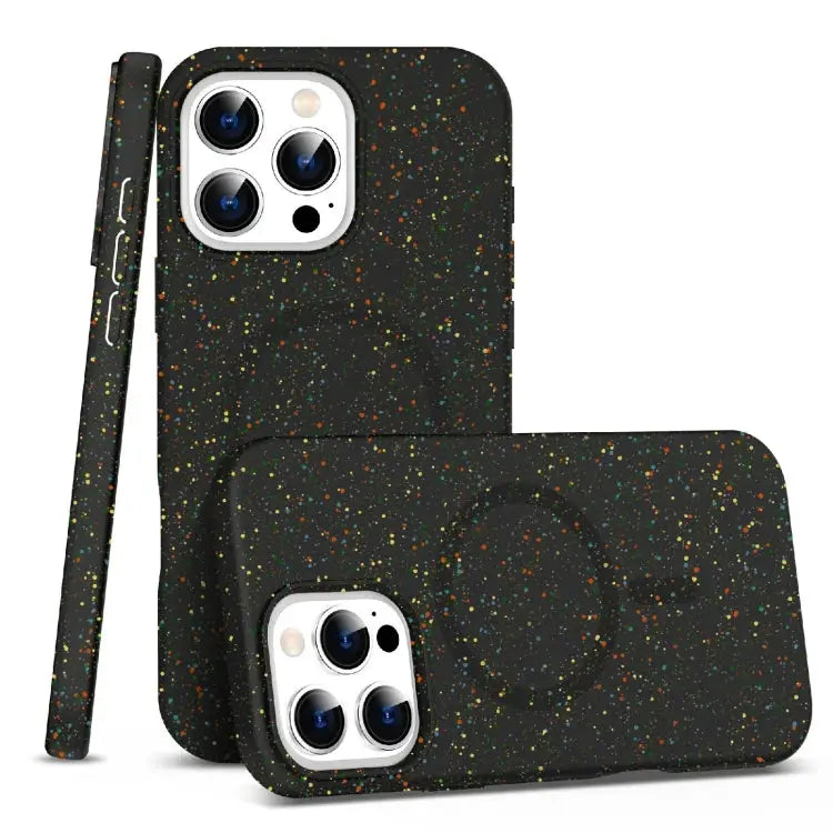 Colorful Frosted Magsafe PC Hybrid TPU Phone Case - For iPhone 16 Pro Max / Black - Apple Accessories