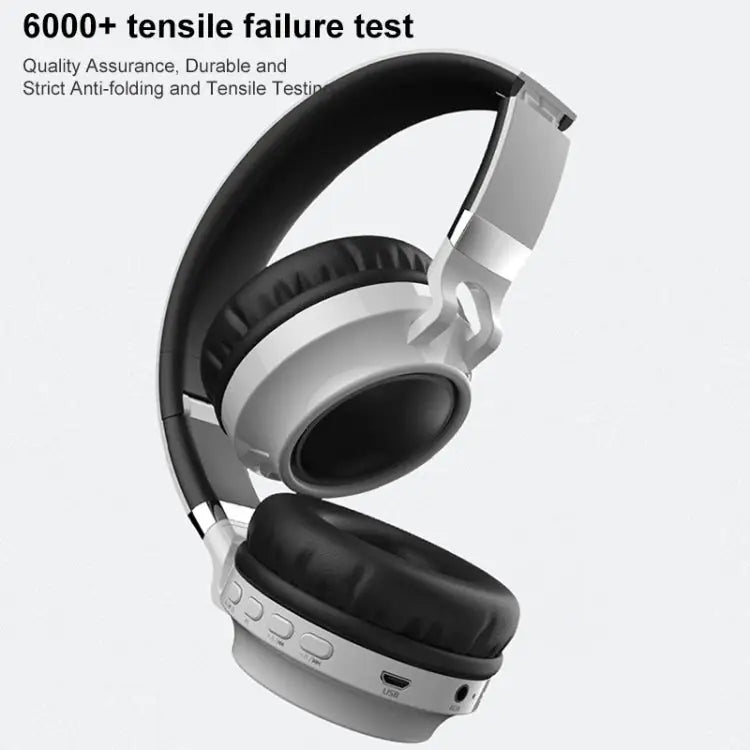 Colorful LED Bluetooth 5.0 Headphones Foldable Wireless HiFi Stereo Headset with Mic Support TF Card / 3.5mm AUX