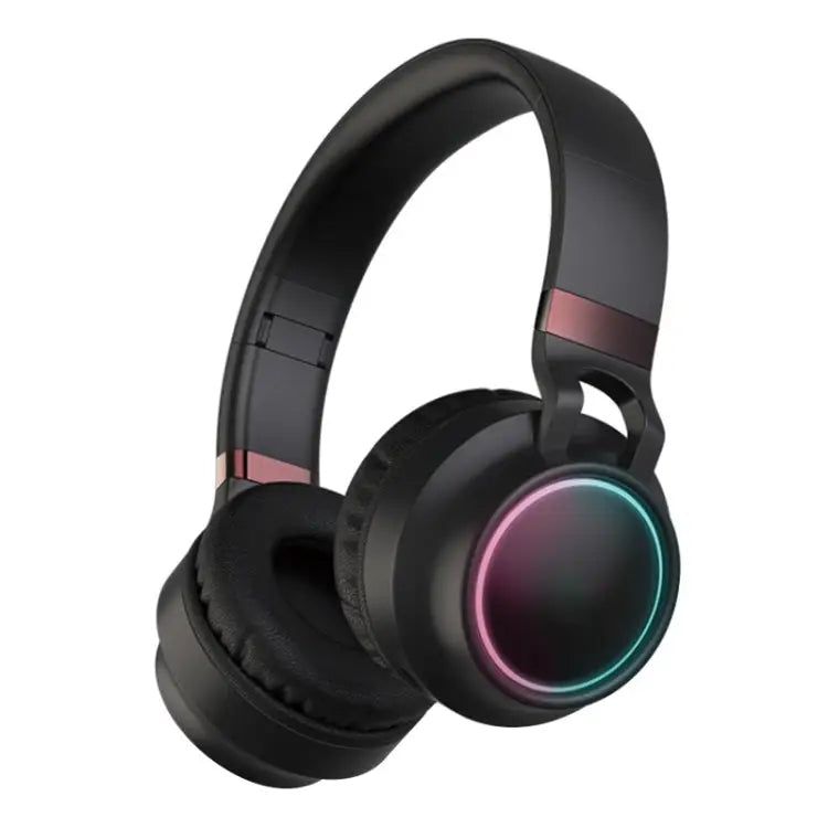 Colorful LED Bluetooth 5.0 Headphones Foldable Wireless HiFi Stereo Headset with Mic Support TF Card / 3.5mm AUX