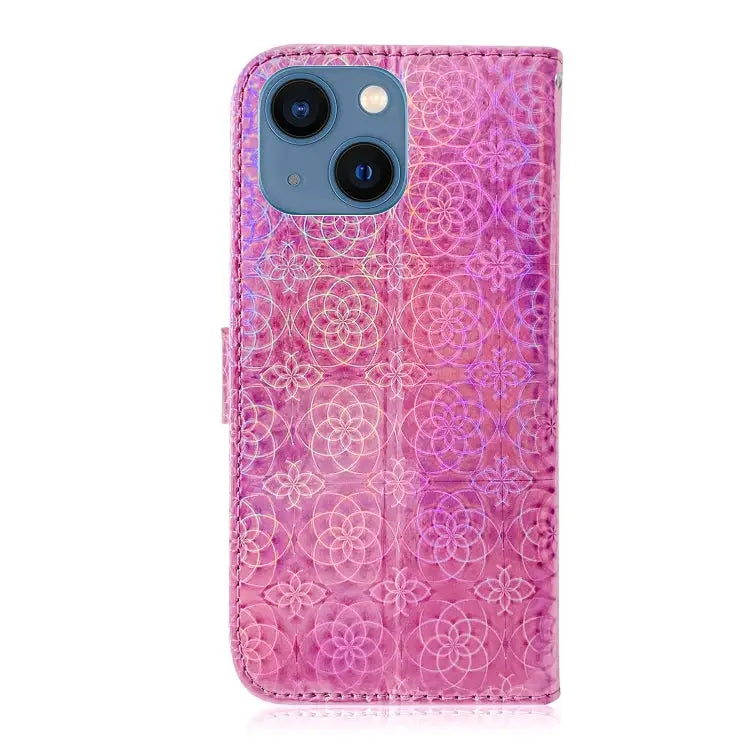 Colorful Magnetic Buckle Leather Phone Case For iPhone 15 - Apple Accessories