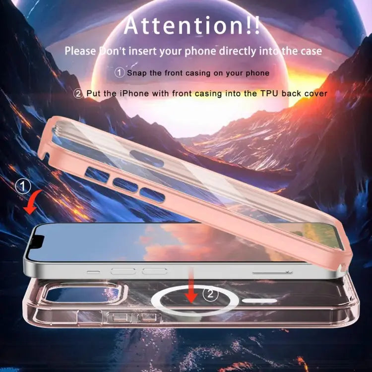 Colorful MagSafe Magnetic PC Hybrid TPU Phone Case For iPhone 13 Pro Max For iPhone 13 Pro For iPhone 13 For iPhone 12