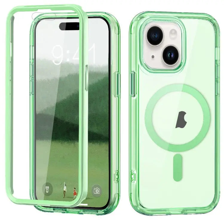 Colorful MagSafe Magnetic PC Hybrid TPU Phone Case For iPhone 15 Pro Max For iPhone 15 Pro For iPhone 15 Plus
