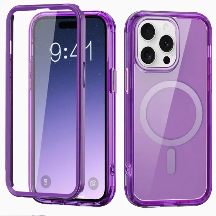 Colorful MagSafe Magnetic PC Hybrid TPU Phone Case For iPhone 15 Pro Max For iPhone 15 Pro For iPhone 15 Plus
