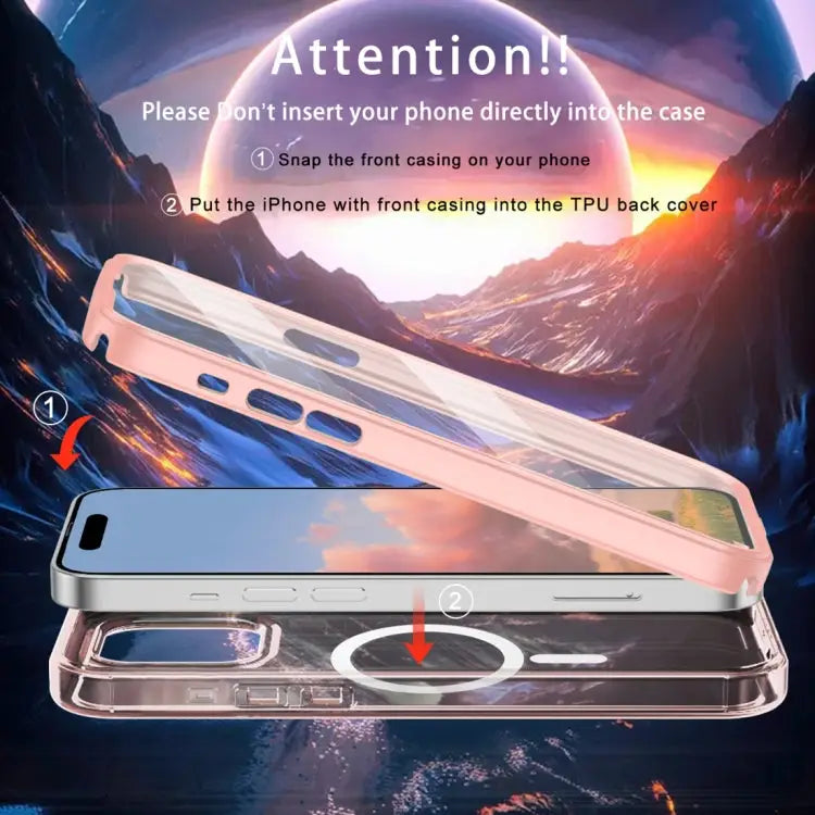 Colorful MagSafe Magnetic PC Hybrid TPU Phone Case For iPhone 15 Pro Max For iPhone 15 Pro For iPhone 15 Plus