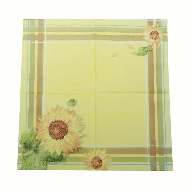 Colorful Print Party Decoration Napkin Facial Tissue Yellow Sunflower - Yellow Sunflower