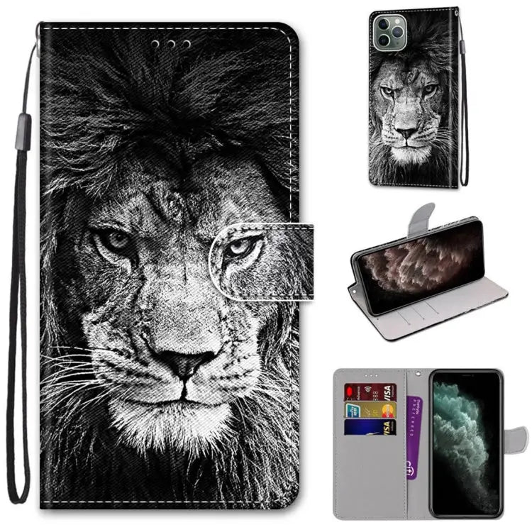 Coloured Drawing Cross Texture Horizontal Flip PU Leather Case with Holder & Card Slots & Wallet & Lanyard For iPhone