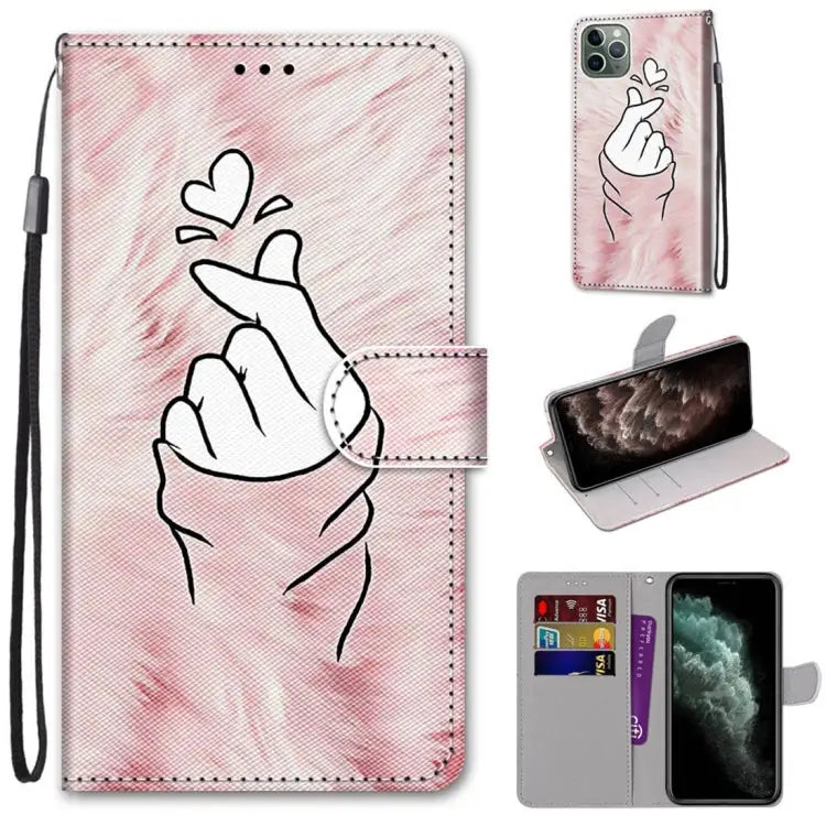 Coloured Drawing Cross Texture Horizontal Flip PU Leather Case with Holder & Card Slots & Wallet & Lanyard For iPhone