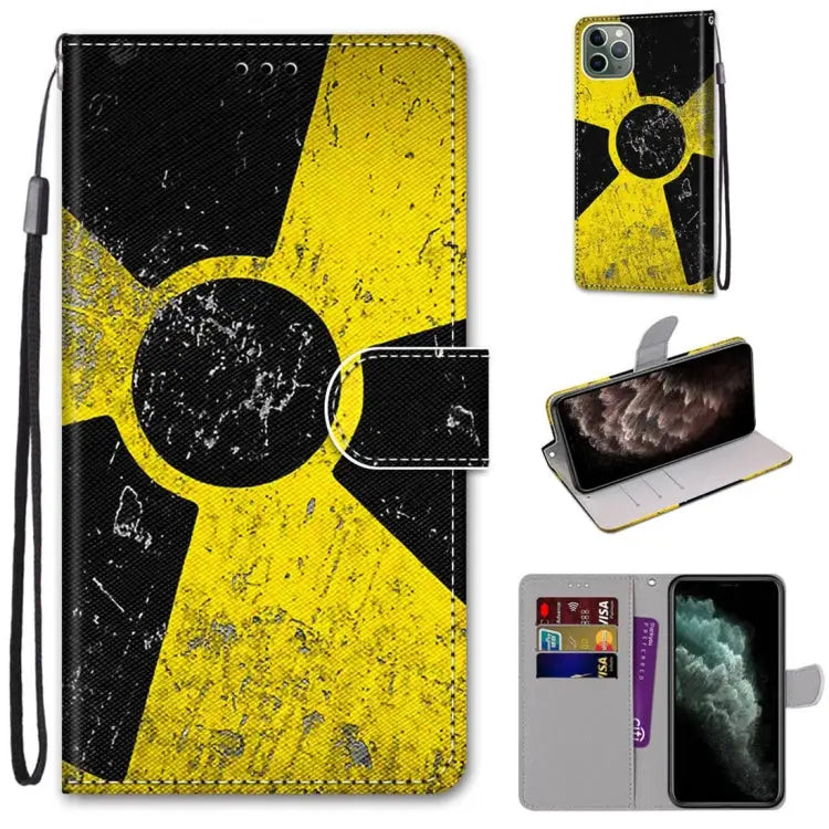 Coloured Drawing Cross Texture Horizontal Flip PU Leather Case with Holder & Card Slots & Wallet & Lanyard For iPhone
