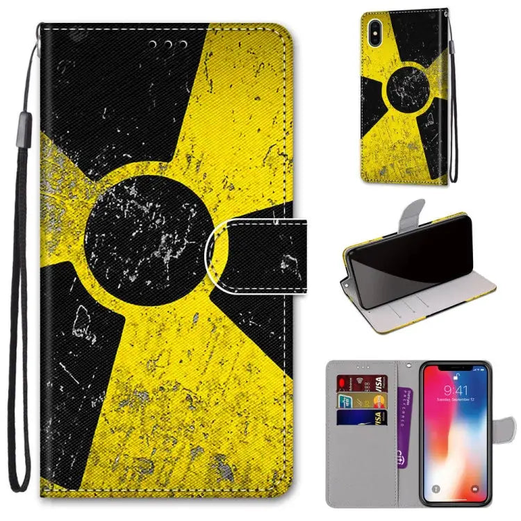 Coloured Drawing Cross Texture Horizontal Flip PU Leather Case with Holder & Card Slots & Wallet & Lanyard For iPhone