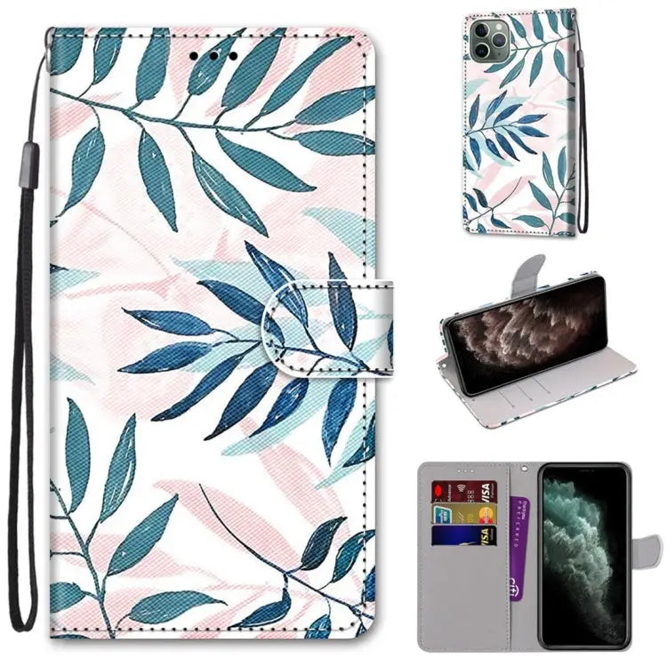 Coloured Drawing Cross Texture Horizontal Flip PU Leather Case with Holder & Card Slots & Wallet & Lanyard For iPhone