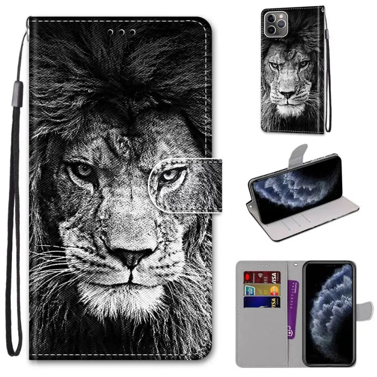 Coloured Drawing Cross Texture Horizontal Flip PU Leather Case with Holder & Card Slots & Wallet & Lanyard For iPhone