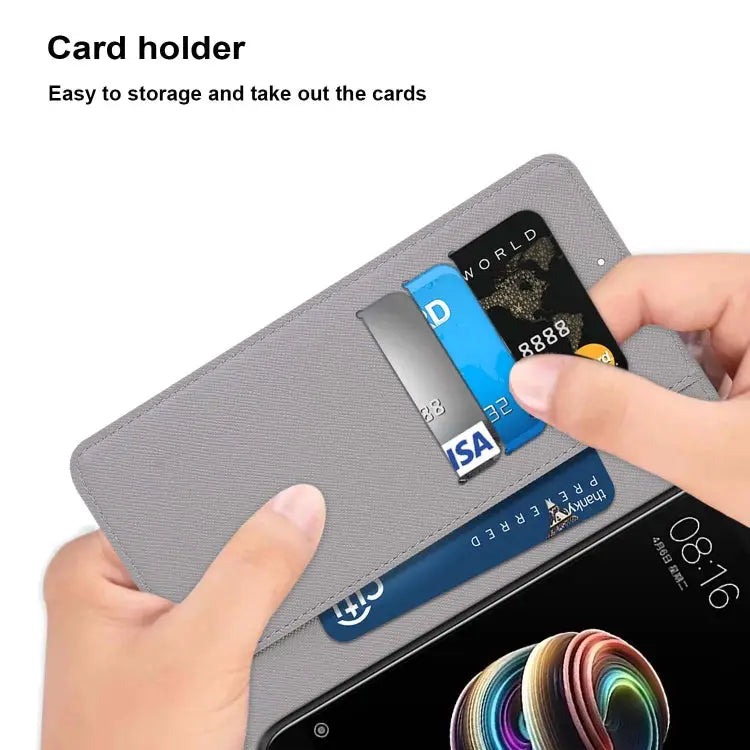 Coloured Drawing Cross Texture Horizontal Flip PU Leather Case with Holder & Card Slots & Wallet & Lanyard For iPhone