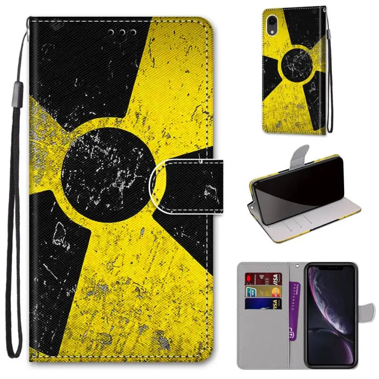 Coloured Drawing Cross Texture Horizontal Flip PU Leather Case with Holder & Card Slots & Wallet & Lanyard For iPhone