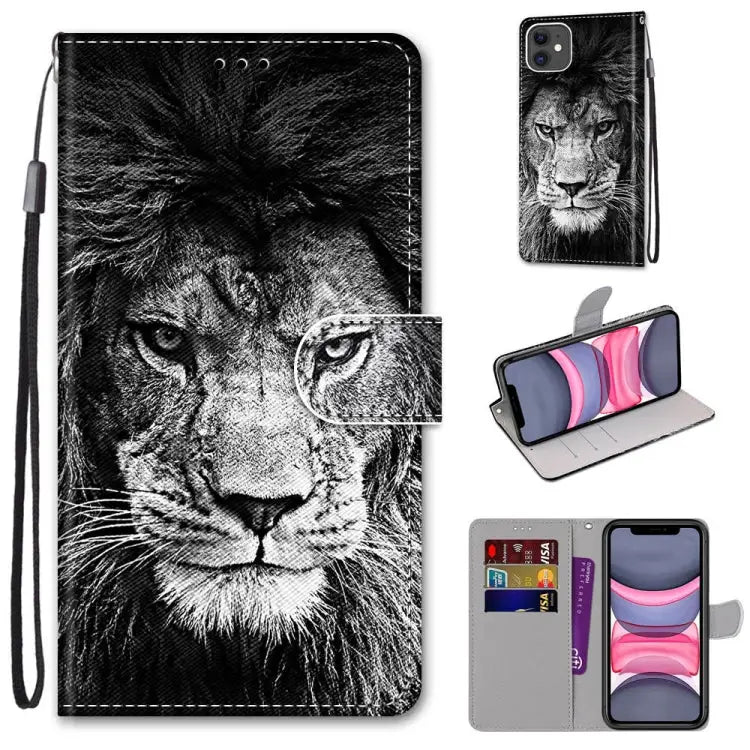 Coloured Drawing Cross Texture Horizontal Flip PU Leather Case with Holder & Card Slots & Wallet & Lanyard For iPhone