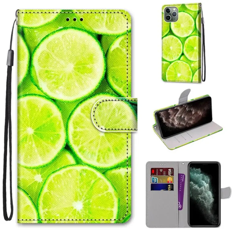 Coloured Drawing Cross Texture Horizontal Flip PU Leather Case with Holder & Card Slots & Wallet & Lanyard For iPhone