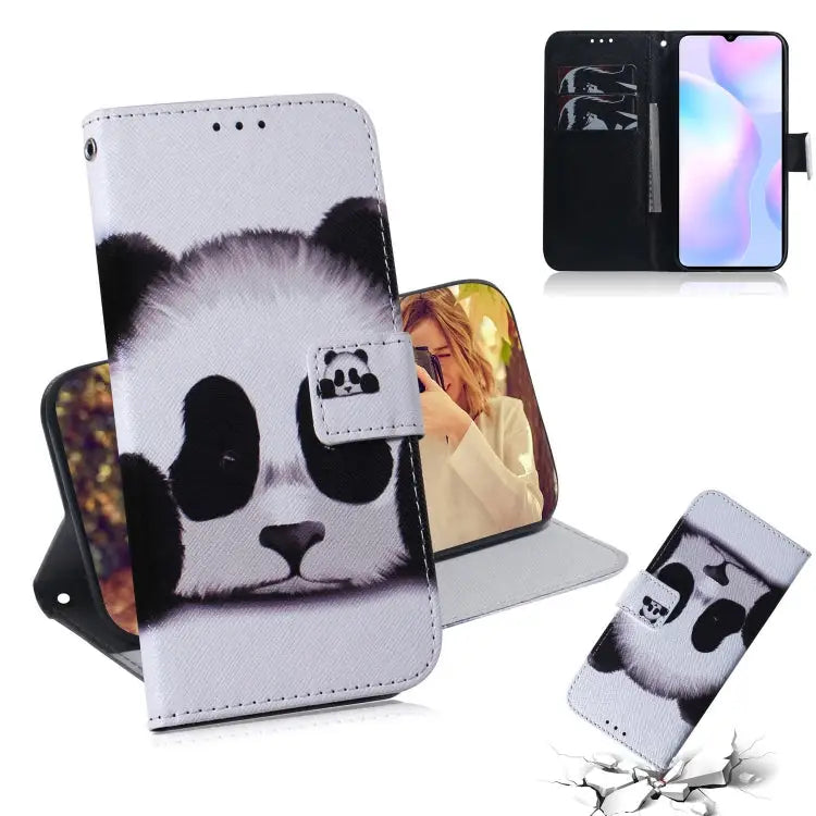 Coloured Drawing Horizontal Flip Leather Case with Holder & Card Slots & Wallet For Xiaomi Redmi 9A For Xiaomi Redmi 9C