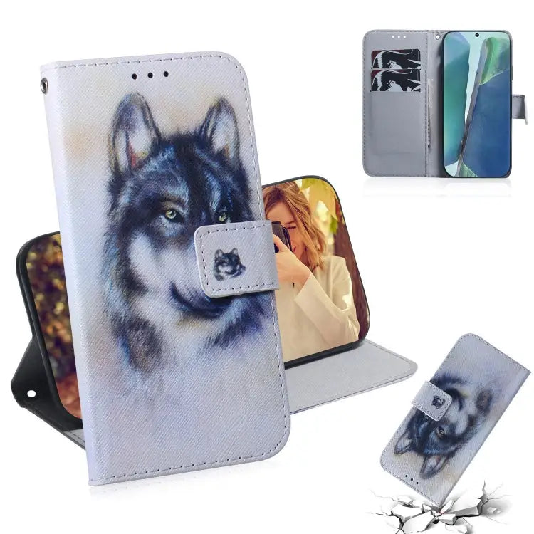 Coloured Drawing Horizontal Flip Leather Case with Holder & Card Slots & Wallet For Samsung Galaxy Note 20 For Samsung