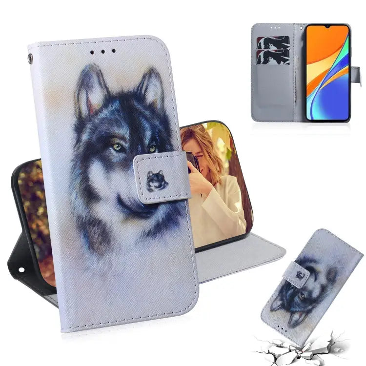 Coloured Drawing Horizontal Flip Leather Case with Holder & Card Slots & Wallet For Xiaomi Redmi 9A For Xiaomi Redmi 9C