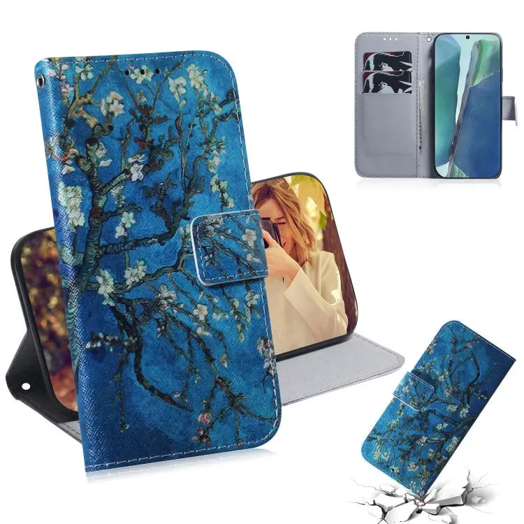 Coloured Drawing Horizontal Flip Leather Case with Holder & Card Slots & Wallet For Samsung Galaxy Note 20 For Samsung