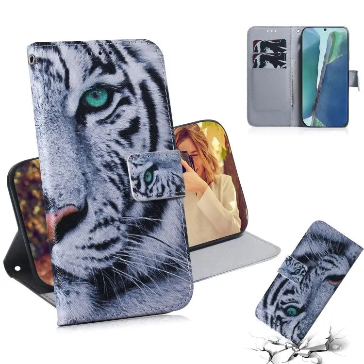 Coloured Drawing Horizontal Flip Leather Case with Holder & Card Slots & Wallet For Samsung Galaxy Note 20 For Samsung