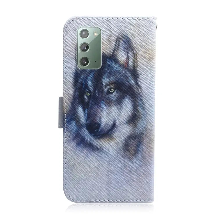 Coloured Drawing Horizontal Flip Leather Case with Holder & Card Slots & Wallet For Samsung Galaxy Note 20 For Samsung