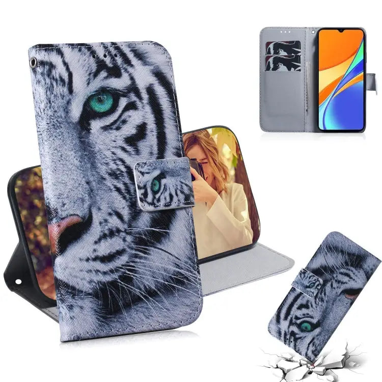 Coloured Drawing Horizontal Flip Leather Case with Holder & Card Slots & Wallet For Xiaomi Redmi 9A For Xiaomi Redmi 9C