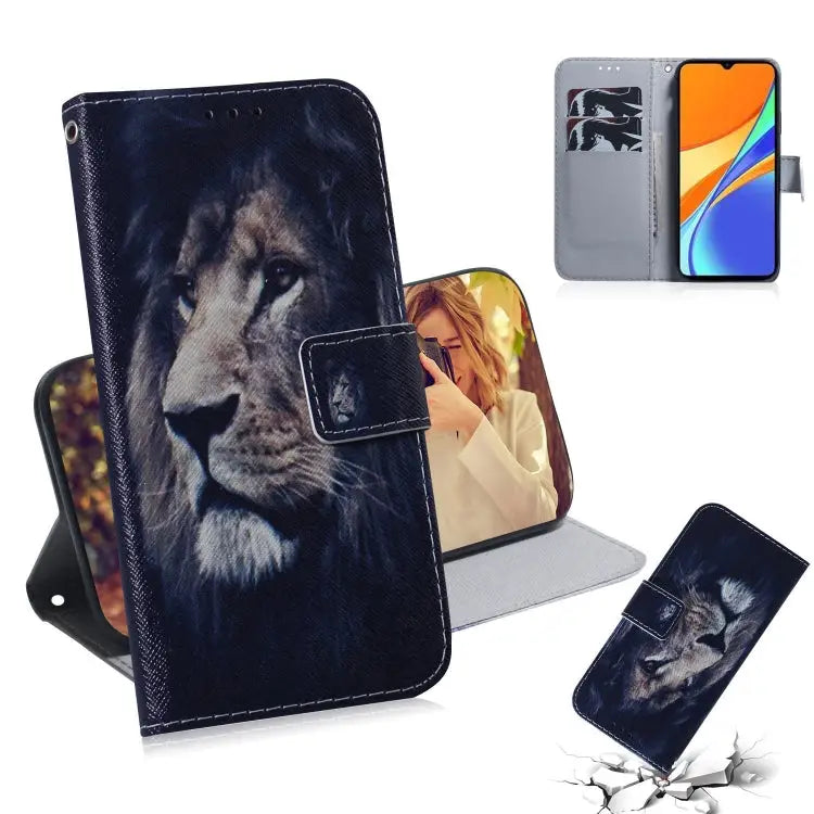 Coloured Drawing Horizontal Flip Leather Case with Holder & Card Slots & Wallet For Xiaomi Redmi 9A For Xiaomi Redmi 9C