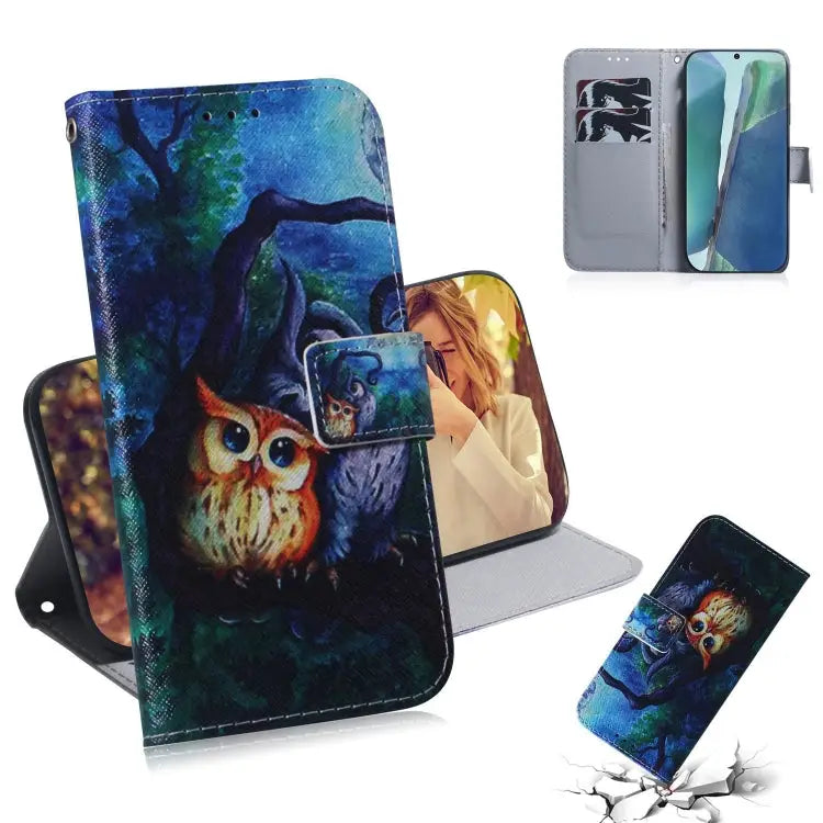 Coloured Drawing Horizontal Flip Leather Case with Holder & Card Slots & Wallet For Samsung Galaxy Note 20 For Samsung