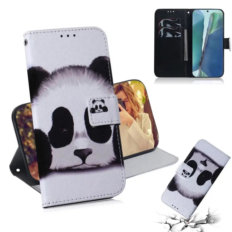 Coloured Drawing Horizontal Flip Leather Case with Holder & Card Slots & Wallet For Samsung Galaxy Note 20 For Samsung