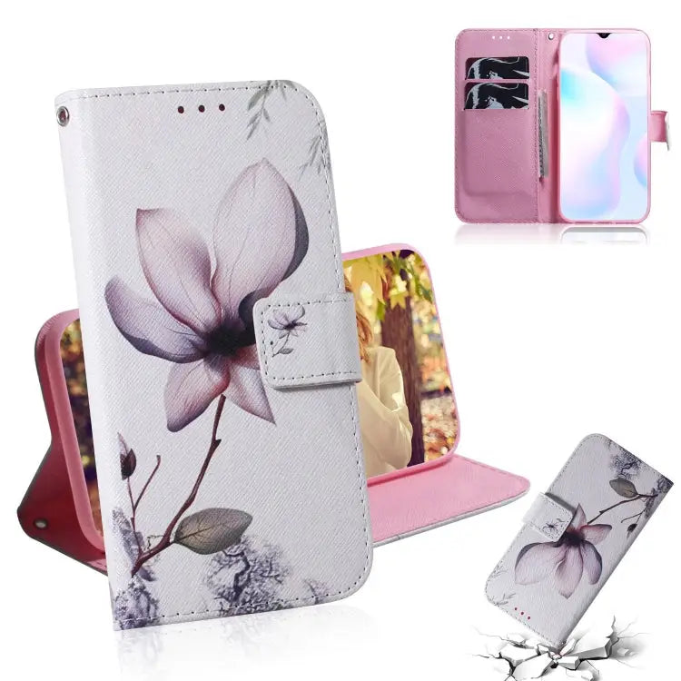 Coloured Drawing Horizontal Flip Leather Case with Holder & Card Slots & Wallet For Xiaomi Redmi 9A For Xiaomi Redmi 9C