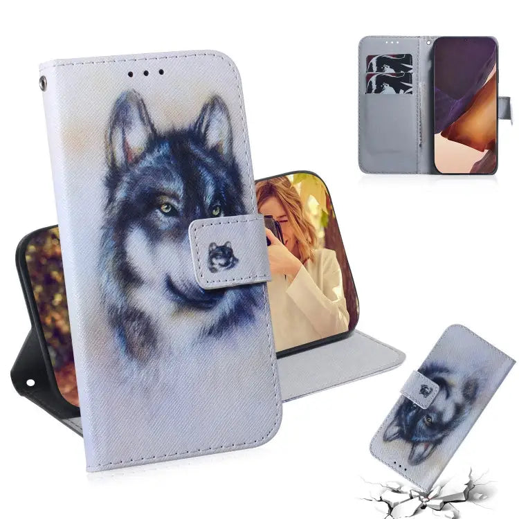 Coloured Drawing Horizontal Flip Leather Case with Holder & Card Slots & Wallet For Samsung Galaxy Note 20 For Samsung