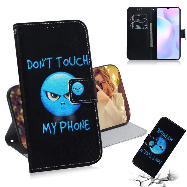 Coloured Drawing Horizontal Flip Leather Case with Holder & Card Slots & Wallet For Xiaomi Redmi 9A For Xiaomi Redmi 9C