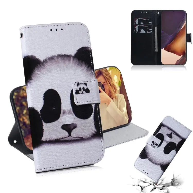Coloured Drawing Horizontal Flip Leather Case with Holder & Card Slots & Wallet For Samsung Galaxy Note 20 For Samsung