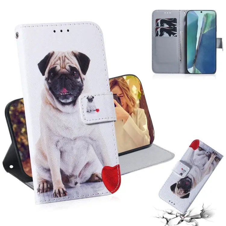 Coloured Drawing Horizontal Flip Leather Case with Holder & Card Slots & Wallet For Samsung Galaxy Note 20 For Samsung