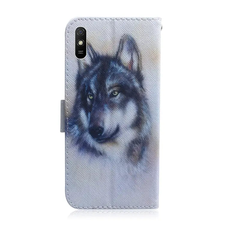 Coloured Drawing Horizontal Flip Leather Case with Holder & Card Slots & Wallet For Xiaomi Redmi 9A For Xiaomi Redmi 9C