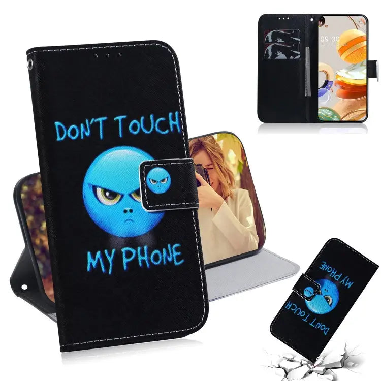 Coloured Drawing Horizontal Flip Leather Case with Holder & Card Slots & Wallet For LG K51S For LG K61 - For LG K61