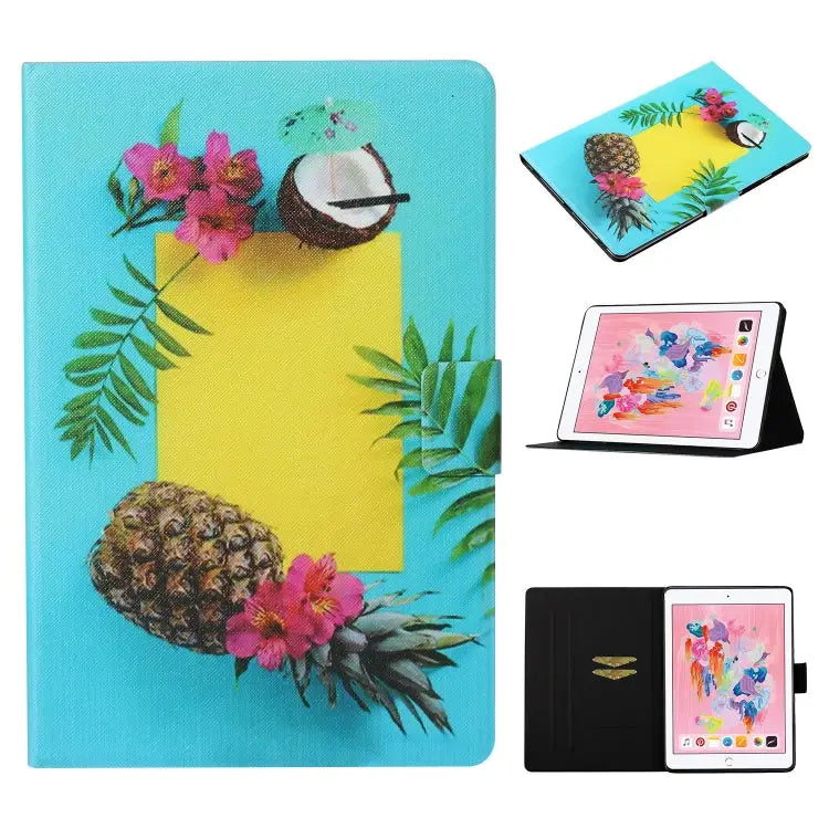 Coloured Drawing Pattern Horizontal Flip Leather Case with Holder & Card Slot & Sleep / Wake-up Function For iPad Air