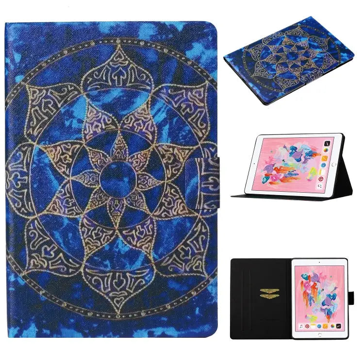 Coloured Drawing Pattern Horizontal Flip Leather Case with Holder & Card Slot & Sleep / Wake-up Function For iPad Pro