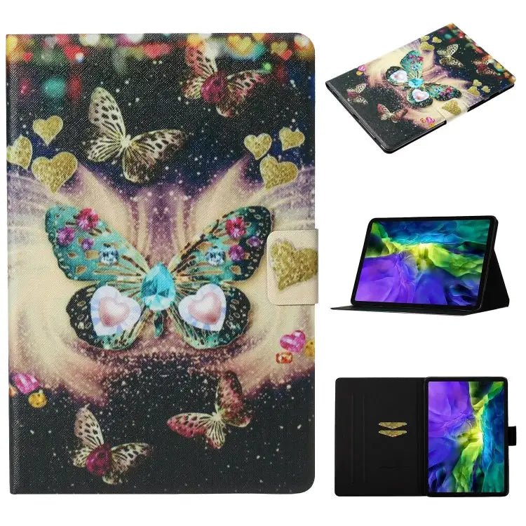 Coloured Drawing Pattern Horizontal Flip Leather Case with Holder & Card Slot & Sleep / Wake-up Function For iPad Pro