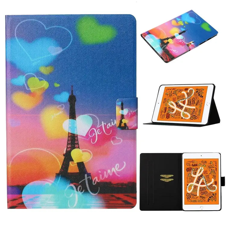 Coloured Drawing Pattern Horizontal Flip Leather Case with Holder & Card Slot & Sleep / Wake-up Function For iPad Pro