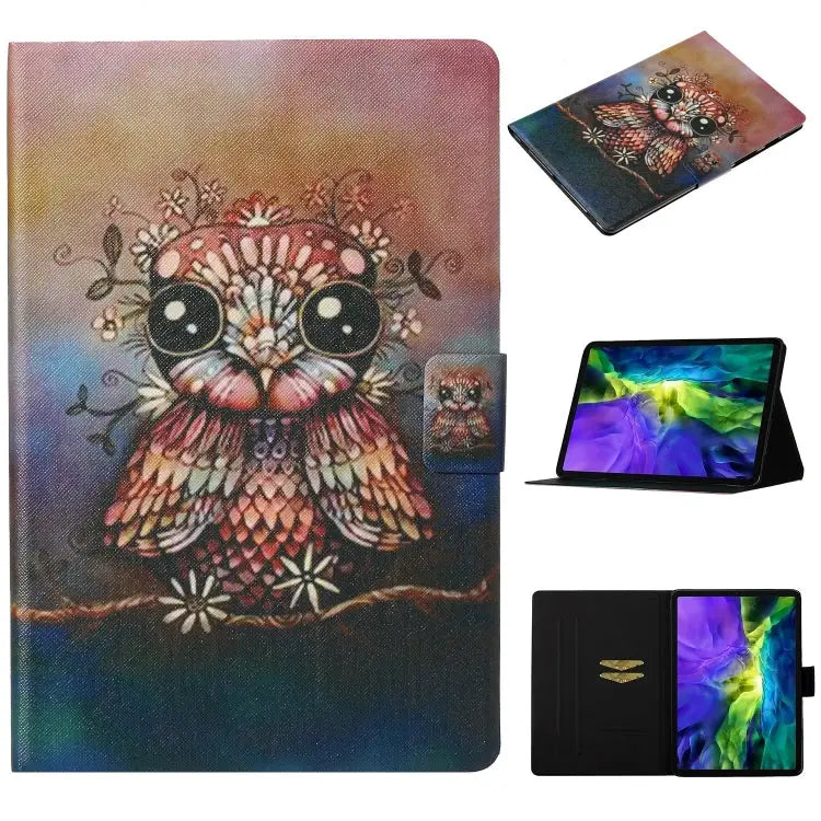 Coloured Drawing Pattern Horizontal Flip Leather Case with Holder & Card Slot & Sleep / Wake-up Function For iPad Pro